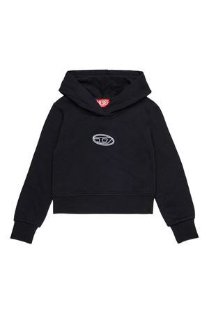 felpa in cotone nero DIESEL KIDS | J02416KYAX3K900